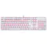 TECLADO GAMER MECÂNICO REDRAGON MITRA BRANCO USB LED VERMELHO SWITCH RED - Imagem: 1