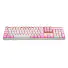 TECLADO GAMER MECÂNICO REDRAGON MITRA ROSA/BRANCO USB LED VERMELHO SWITCH BROWN - Imagem: 4