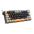 TECLADO GAMER MECANICO REDRAGON FIZZ LARANJA/ CINZA/ PRETO USB LED RGB PT-BROW K617RGB-OG GY BK - Imagem: 3