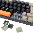 TECLADO GAMER MECANICO REDRAGON FIZZ LARANJA/ CINZA/ PRETO USB LED RGB PT-BROW K617RGB-OG GY BK - Imagem: 4