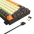 TECLADO GAMER MECANICO REDRAGON PHANTOM PRO RGB 3 MODO USB E BLUETOOTH SWITCH MARROM CINZA E CREME - Imagem: 6