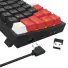 TECLADO GAMER MECANICO REDRAGON CASTOR PRO WIRELESS BLUETOOTH RGB SWITCH BROWN VERMELHO E BRANCO - Imagem: 6