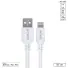 CABO USBA 2.0 X LIGHTNING IPHONE 50CM BRANCO PCYES PUALB-05 - Imagem: 1