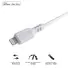 CABO USBA 2.0 X LIGHTNING IPHONE 50CM BRANCO PCYES PUALB-05 - Imagem: 4