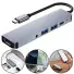 ADAPTADOR HUB 5 EM 1 TYPE C E USB 3.0 - HDMI 4K - TYPE C PD - AUDIO P2 TOMATE MTV-615 - Imagem: 1