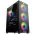 GABINETE GAMER HAYOM GB1749 MID TOWER, VIDRO TEMPERADO, ATX, SEM FONTE, COM 4 FANS, PRETO - Imagem: 1