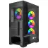 GABINETE GAMER NINJA KURAMA, MID TOWER, VIDRO TEMPERADO, M-ATX-BLACK, SEM FONTE, COM 4 FANS RAINBOW - Imagem: 2