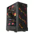GABINETE GAMER PCYES VELYR BLACK VULCAN PRETO LATERAL VIDRO M-ATX GVLYBV - Imagem: 1