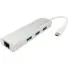 ADAPTADOR USB TIPO C X 3 USB 3.0 + RJ 45 - Imagem: 1